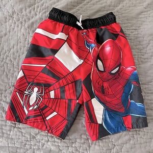 Marvel Spider-Man Boys Kids Red Swimsuit Bathing Suit medium approx size 8